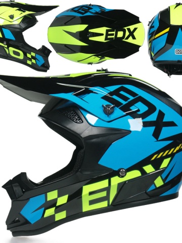 Комплект каска Vortex Premium Cross с ръкавици, очила, балаклава и стойка за каска за мотоциклети, ендуро, ATV и кросови мотоциклети - Flytec™ - Img 2