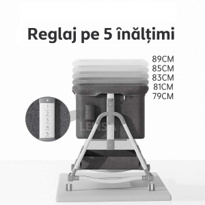 Cadru oțel pătuț bebe 4 în 1, detalii sistem pliere și blocare - Dr.Denis™