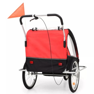 2 in 1 bicycle trailer, children's / small animal stroller with inflatable wheels - Img 8