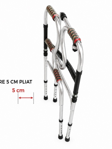 Adjustable Aluminum Walking Frame – Lightweight and Durable for Seniors and Medical Rehabilitation - Img 4
