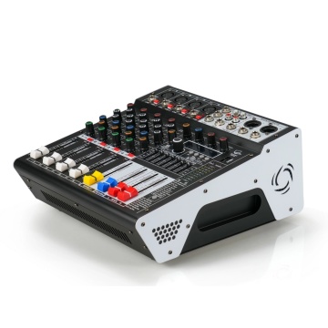 Mixer audio DJ profesional DenisNetwork cu efecte DSP, Bluetooth și USB – diagramă conexiuni intrări XLR și ieșiri boxe stereo