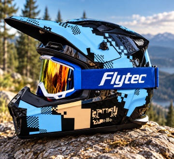 Cască Full Face Motocross pentru ATV, Enduro și Off-Road, cu Ochelari și Accesorii Elite Rider Flytec - Img 4