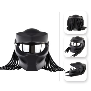Casca Moto Full-Face, Open-Face, Vizieră Fumurie, Personalizată Predator, Marimi: M, L, XL - Flytec™ - Img 5