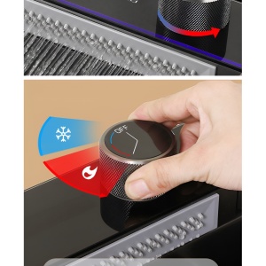 Chiuvetă Bucătărie Smart Multifuncțională (6 funcții) - AQUA 3, Inox gri Antracit, 80 x 46 cm, cu display digital, cascadă, baterie filtru apă, dozator detergent, spălător pahare, suport cuțite, 2 tăvițe uscare + tocător - Img 8