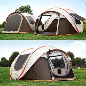 Cort Camping, 3 Persoane, Desfasurare Automata intr-o Secunda, Structura din Aluminiu / Munte / Aventura / Exterior / Drumetie - Img 3