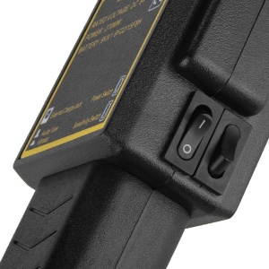 Detector de metale corporal portabil, tip baston pentru securitate și pază, impermeabil, Negru - Img 6
