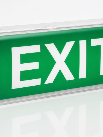 EXIT LED Lamp 4W with 800mAh Emergency Battery, 360 Lumens, Safety Exit Indicator, Extended Autonomy, Wall or Ceiling Mounting