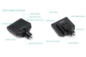 Microscop Digital FullHD cu 1-600X cu ecran propriu și cameră 3.6 Mp 8 LED, pentru reparații electroniști, bijutieri, analize medicale