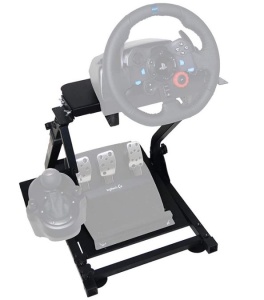 Gaming Stand for Steering Wheel, Pedals and Shifter - Compatible with Logitech and Thrustmaster, Ideal for Realistic Sim Racing Experiences