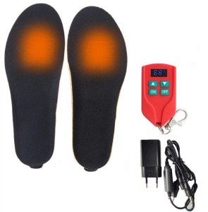 Heated insole set, USB charging, smart remote control with display, heated insoles with their own batteries
