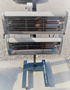 Infrared lamp for paint shops, auto-moto service, 2 x 1200 W, professional, for fast drying - Img 5