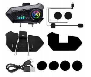 Intercom Moto V10 Bluetooth 5.3 – Universal System for Any Headset, Noise Cancelling, IPX6 Waterproof, HD Sound - Img 2