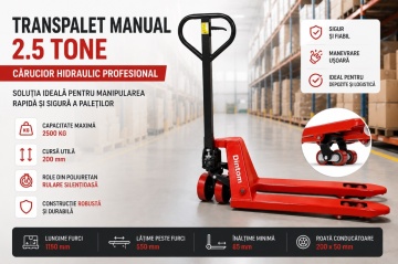 Roțile din poliuretan ale transpaletului de 2500 kg