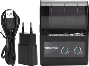 Mini Imprimantă mobilă, portabilă cu bluetooth, USB, cu hârtie termică 58mm, pentru telefon - Img 7