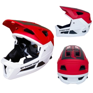 Cască DownHIll - MTB Full Face, Mountain Bike, Roșie, Stil, Protecție și Performanță