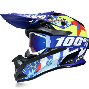 Neon Fury Off-Road Helmet for Cross, ATV, Enduro, Bicycle, Moto + Goggles - Flytec™