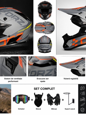 Premium Cross Rack Helmet Set with Gloves, Goggles, Balaclava for Motorcycles, Dirt Bike, Enduro, Atv - Flytec™ - Img 4