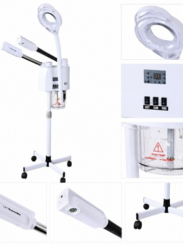Professional 3-in-1 Facial Steamer – Hot/Cold Steam, Ozone and LED Magnifier - Img 3
