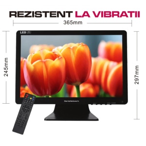 RESEALED - Small car TV ⛞40cm 12v LED TV 12/24v - 12V TV for caravan, truck, camping, batteries with solar panel