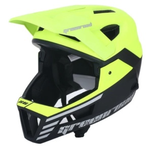 Set cască de bicicletă, MTB, Enduro Full Face Verde Fosforescent/Negru - Flytec™ - Img 1