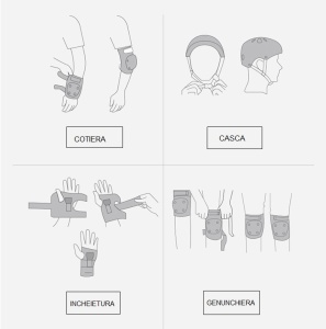 Set cască, genunchiere, cotiere protecție și apărători încheieturi de copii pentru bicicletă, ciclism, patinaj, role, skateboard - Flytec™ - Img 4