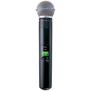 Microfon Wireless Profesional Shure SLX2/Beta 58A, Selecție Automată a Frecvenței, Sistem Audio, Ecran LCD