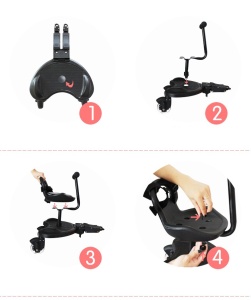 Stroller adapter for transporting the second child, stroller trailer with removable seat, Buggy - Img 5
