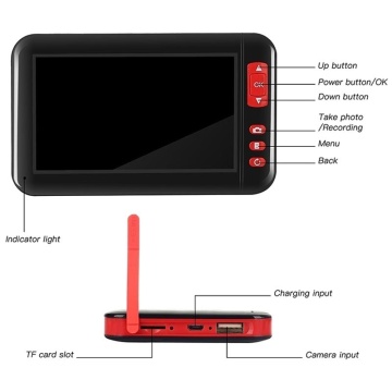 Waterproof HD Endoscope Camera With LCD Display & Holder - 4.3", 8mm, IP67, 2000mAh / Car Service Diagnosis - Img 7