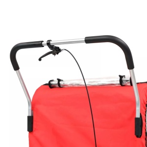 2 in 1 bicycle trailer, children's / small animal stroller with inflatable wheels - Img 9