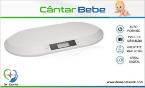 Cântar electronic pentru cântărit bebeluși, afișaj mare LCD cu funcție de scăzut greutatea hainelor - DrDenis™ - Img 3