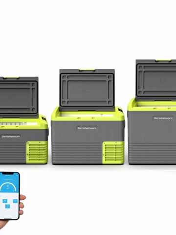 Frigidere SMART 30/40/50l auto cu compresor pentru rulotă, camion, dube 3,5t cu alimentare la brichetă, baterii panou solar cu congelare -20°C - DenisNetwork™