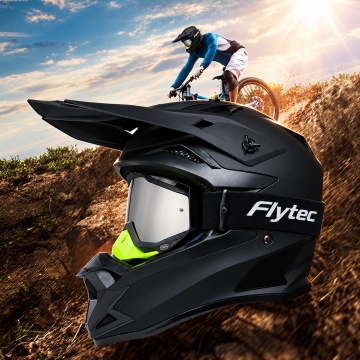 Cască Moto Full Face Integrală Cross ATV Enduro, pentru Copii și Adulți, Motocicletă, Scuter, Cască Protecție, Force Ride-Flytec - Img 3