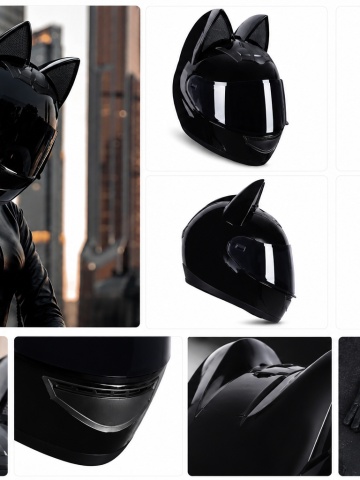 Cască Moto Integrală pentru Damă Full Face cu Vizieră Rabatabilă, Design Sport Aerodinamic, Ventilație Avansată și Căptușeală Confortabilă - Cască de Protecție pentru Motocicletă, Scuter și ATV - Img 2