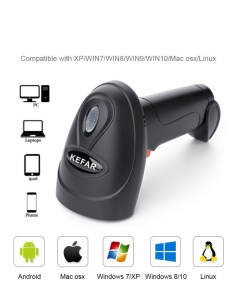 Cititor coduri de bare, barcode scanner 2D cu laser, wireless, încărcare USB, 2.4 G - Img 3