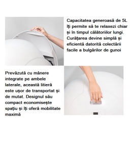 Litieră SMART cu sistem de curățare automată UV pentru pisici cu control din aplicație mobilă cu afisaj LED, senzor siguranță - Img 7