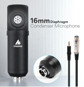 Microfon Profesional Maono Condensator pentru Studio, cu Stand Metalic pentru Podcast, Gaming, Streaming, YouTube, Voice Over, Studio, Home Recording - Img 4