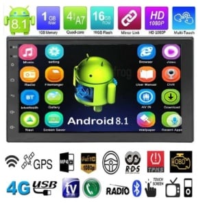Navigație auto multimedia, 2 DIN, Android, GPS, Radio DVD Player Mp5, Video, 7 inch, WiFi - Img 3