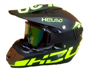 Pachet Cască Cross Negru/Verde Neon / Enduro / Atv/ Motocicletă + Camera Video Sport 4k + Mănuși + Ochelari + Cagulă și Suport de Perete- Flytec™ - Img 6