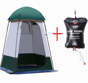 Portable shower or toilet tent, waterproof, 240 x 160 cm, for camping and hiking, solar shower GIFT