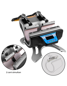 Presă termică dublă pentru personalizare căni, pahare, temperatură de lucru de până la 200C - Dittom™ - Img 3