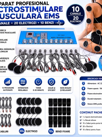 Professional EMS Muscle Stimulation Device – 10 Channels, Body Toning and Reshaping - Img 4