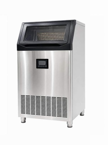 Aparat profesional pentru gheata cuburi cu productie de pana la 135kg/24h, consum eficient de energie si control digital intuitiv. Echipament comercial recomandat pentru restaurante, terase, hoteluri, catering si baruri.