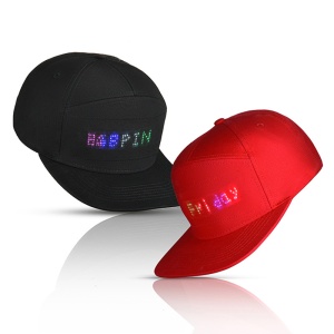 Șapcă led Bluetooth, ecran cu afișaj mesaje text multicolor, compatibil smartphone iOS și Android - Img 14