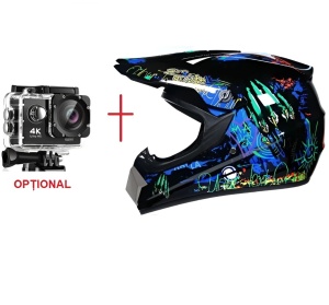 Set Cască Cross Blaze FX cu Mănuși, Ochelari, Cagulă și Suport de Perete pentru Motociclete, Dirt Bike, Enduro, Atv, Mărime S, M, L, XL - Flytec™ - Img 3