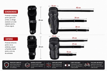 Ghid de dimensiuni pentru genunchiere și cotiere moto