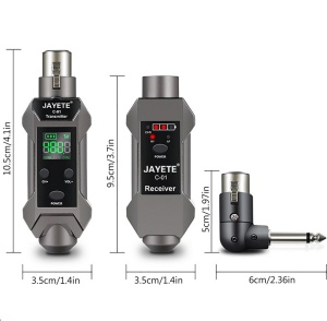 Transmițător Wireless pentru microfon XLR , Adaptor pentru microfon cu 16 canale, Potrivit pentru microfon dinamic și condensator, cu baterie reîncărcabilă 48V - Img 4