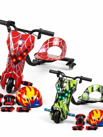 Trotinetă electrică drift Premium pentru copii, Tricicletă, motor 250W-36V, boxe bluetooth, 3 viteze, lumini pe roată și frontal, RoyalToys'2026 - Img 4