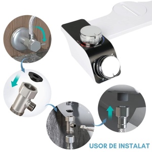 Montaj universal al bideului ultra slim pe vasul de toaletă standard