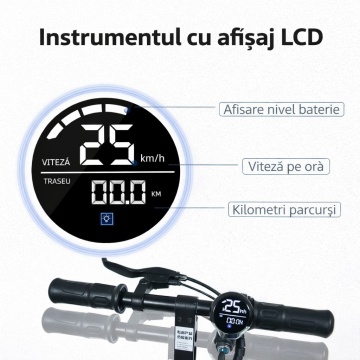 Trotinetă electrică pliată, pentru transport în portbagaj