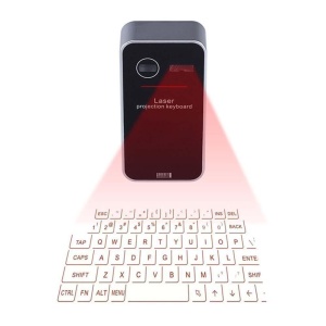 Страхотна виртуална клавиатура с лазерна проекция на клавиши / Bluetooth и USB, за мобилни устройства, таблети или смарт телевизори със собствена батерия